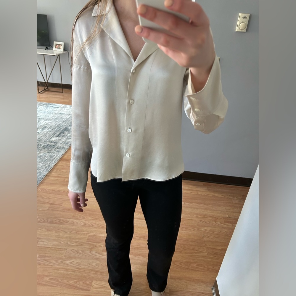 Silk blouse and sandals only worn once brand new